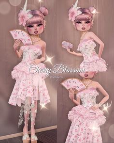 Cheery Blossoms Dress To Impress, Di Cherry Blossoms, Dti Theme Cherry Blossoms, Cherry Blossom Dti Outfit, Dress To Impress Theme Cherry Blossoms, Dti Theme Florals, Floral Dress To Impress Roblox Game, Dti Outfits Florals, Cherry Blossoms Dti Outfit