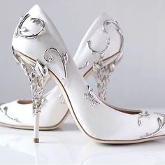 Couture Heels, Dr Shoes, Wedding Pumps, Pointy Toe Shoes, Bridal Wedding Shoes, White High Heels, Prom Heels, Prom Shoes