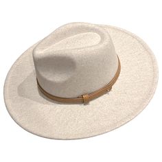 Structured Wide Brim Hat Faux Leather Detail Cream Color Brand New Without Tags 100% Poly Classic Cream Felt Hat For Beach, Beige Fedora Felt Hat For Everyday, Beige Short Brim Felt Hat For Everyday, Casual Cream Brimmed Felt Hat, Casual Cream Fedora Felt Hat, Beige Flat Brim Fedora For Everyday Wear, Casual Cream Felt Hat For Fall, Beige Wide Brim Fedora For Everyday, Casual Beige Felt Hat For The Beach