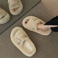 Color: Khaki, Size: 37 Interior Home, Toe Ring, Women's Slippers, House Slippers, Diamond Fashion, Winter Shoes, Toe Rings, Color Khaki, Winter Wear