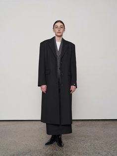 Composition : POLYESTER 60% / WOOL 18% / RAYON 18% / POLYURETHANE 4%Color : BlackCountry of Origin : Republic of Korea Timeless Black Wool Formal Coat, Classic Black Wool Coat For Work, Structured Black Wool Coat For Office, Coat Black, Black Coat, Composition, Jackets & Coats, Wool, The Originals