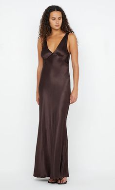 MOON DANCE VERONA DRESS - DARK CHOCOLATE Crossover Dress, Moon Dance, Cedar City, Bec Bridge, Wedding Bridal Party, Bridal Party Dresses, Lace Maxi Dress, Plunging Neckline, V Neck Dress