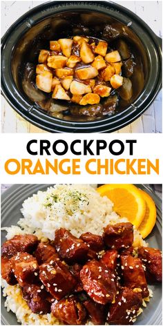 crockpot orange chicken is an easy and delicious dinner that's ready in under 30 minutes