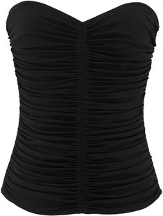 Y5F631000 SAINT LAURENT STRAPLESS DRAPED TOP Stone Island Clothing, Valentino Clothing, Strapless Bustier, Draped Top, Ruched Top, Ruched Bodice, Women Tunic Tops, Tshirt Skirt, Dolce E Gabbana