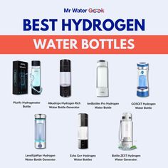 the best hydrogen water bottles are available in various styles and colors, including blue or red