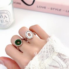 Material: Alloy Color: White, Yellow, Green, Wine Red Style: Korean Korean Style Green Open Ring Made Of Metal, Green Metal Open Ring, Green Crystal Ring Metal Gift, Trendy White Crystal Open Ring, Trendy Green Rings As A Gift, Green Metal Rings For Anniversary, Green Metal Anniversary Rings, Trendy Green Rings For Everyday Wear, Modern Mom