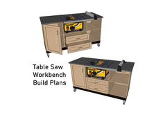 the table saw workbench is built plans and has two drawers on each side