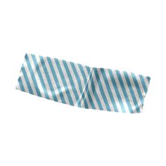 a blue and white striped tie laying on top of a white surface with no background