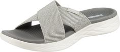 PRICES MAY VARY. Lightweight and responsive 5Gen cushioning Skechers molded footbed with Goga Mat technology energizes every step Elastic Gore cross band for secure fit Skechers Women, Designer Sandals, Fashion Sneakers, Slide Sandals, Sneakers Fashion, Special Features, The Go, Slip On Sneaker, Baskets