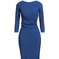 Chiara Boni Dress Elegant Ruched Blue Midi Dress, Elegant Blue Ruched Midi Dress, Formal Blue Ruched Midi Dress, Blue Ruched Midi Dress For Evening, Blue Ruched Dress For Dinner, Elegant Blue Embroidered Midi Dress, Elegant Blue Ruched Mini Dress, Blue Ruched Dress For Formal Occasions, Blue Ruched Dress For Formal Events