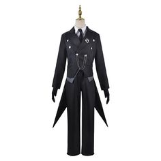 Kuroshitsuji Anime Sebastian Michaelis Black Outfit Party Carnival Halloween Cosplay Costume · Material: Polyester · Including: As Pics Shown · Size chart: Size(Unit:cm) Height Bust Waist Hip S 153-157 78-81 62-66 88-91 M 158-162 82-85 67-70 92-95 L 163-167 86-89 71-74 96-99 XL 168-172 90-93 75-78 100-103 XXL 173-177 9 Harajuku Anime Print Costume For Themed Events, Black Gothic Cosplay Costume For Costume Party, Anime Style Costumes For Fantasy Events, Black Gothic Cosplay Costume, Anime Print Cosplay Costume For Cosplay Events, Anime Print Cosplay Costume For Themed Events, Anime Style Cosplay Costume For Themed Events, Fantasy Anime Print Cosplay Costume For Themed Events, Fantasy Cosplay Costume With Anime Print For Themed Events