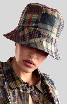 Madrid madras bucket hat. Madras plaid bucket hat Madras print One-size Plaid Bucket Hat, Pink Bucket Hat, Bucket Hat Women, Madras Plaid, Kids Vacation, Kids Makeup, Floral Shoes, Favorite Daughter, Maternity Shops