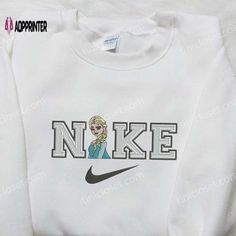 Introducing our Elsa Half x Nike Embroidered Shirt, a must-have for all Frozen enthusiasts! This unique collaboration combines the magic Olaf Disney Shirt, Disney Frozen Olaf Shirts, Adult Frozen Tshirt, Olaf Shirt, Minnesota Vikings Logo, Elsa Shirt, Viking Logo, Nike Brand, Shirt Embroidery