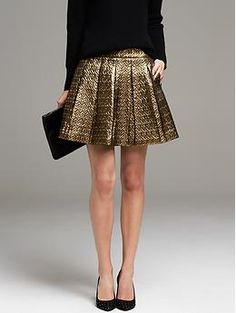 Gold Box Pleat Skirt | Banana Republic Fall Party Skirt With Accordion Pleats, Elegant Gold Skirt For Fall, Chic Gold Pleated Skirt, Gold Pleated Fitted Skirt, Gold Fitted Pleated Skirt, Fitted Gold Pleated Skirt, Elegant Pleated Gold Skirt, Elegant Gold Pleated Skirt, Elegant Gold Lined Skirt