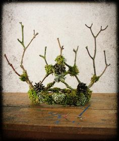 Forest King Twig Crown Forest Witch Crown Fae Costume - Etsy 日本 Druid Wedding, Twig Crown, Fae Costume, Medieval Halloween, Witch Crown, Forest King, Forest Witch, Fairy Garden Party, Wedding Hair Wreath