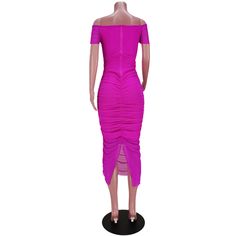 Mesh Off Shoulder Cut Out Ruched Sexy Dresses Stretch Ruched Dress For Club, Knee-length Ruched Club Dresses, Summer Draped Stretch Bodycon Dress, Stretch Ruched Midi Dress For Club, Flirty Ruched Midi Dress For Club, Bodycon Ruched Midi Dress For Club, Club Bodycon Midi Dress With Ruched Detail, Flirty Stretch Ruched Midi Dress, Summer Bodycon Dress With Ruched Sides And Draped Shape