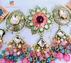 Pink Meenakari Hand Painted Necklace And Earrings Set. Available to be shipped for FREE from Canada to USA, Europe, Italy, Norway and everywhere else. Explore more PUNJABI BRIDAL JEWELLERY SETS 👉 PUNJABI BRIDAL JEWELLERY ONLINE 🛒 INDIAN BRIDAL JEWELLERY 📦Unmatched FREE Worldwide Shipping Jasmine, Canada ⭐️⭐️⭐️⭐️⭐️ Yea and i loved the packing and the the (choora)bridal bangles, i wore it on my anniversary.. thanks a lot.. they Are amazing every person looked at them & were curious where i Cheap Meenakari Danglers For Celebrations, Hand Painted Enamel Jewelry For Wedding, Hand Painted Enamel Jewelry For Weddings, Hand Painted Enamel Wedding Jewelry, Traditional White Hand Painted Jewelry, Multicolor Enamel Jewelry For Ceremonial Occasions, Traditional Multicolor Hand Painted Jewelry, Multicolor Enamel Jewelry For Festivals, Traditional Hand Painted Multicolor Jewelry