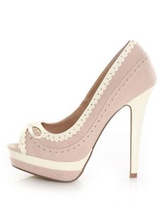 Wouldn't match anything I own, but aren't they cute? Betty Boop Purses With High Heeled Shoe, Pretty Shoes Heels & Wedges, Classy Shoes Women Lulus, Classy Wedding Dress Lulus, Elegant Pink Heels, Hak Tinggi, Heels High, Heels For Women, Peep Toe Shoes