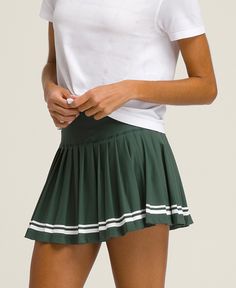 Midtown Tennis Skirt | Wilson Sporting Goods Style A Tennis Skirt, How To Style A Tennis Skirt, Uniform Accessories, Skirt Trends, Easy Style, Compression Fabric, Tennis Clothes, Tennis Skirt, Style Tips