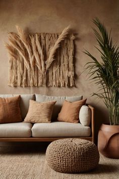 Unique boho wall art with detailed patterns and warm colors to add cozy charm Brown Wall, Some Ideas, Warm Colors, Boho Fashion