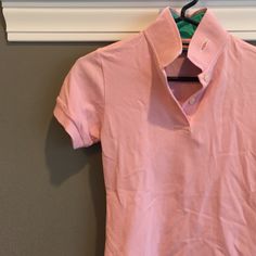 Brand New Salmon Cove Polo Tee With Turquoise Collar. Very Fitted, Size Xsmall. Pink Polo, Polo Tees, Professional Outfits, Color Blue, Womens Tops, Tops & Tees, Turquoise, Brand New, Collar