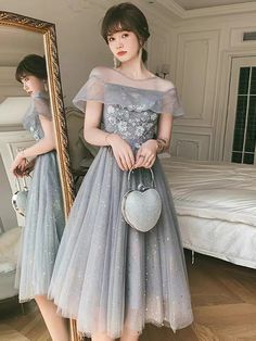 gray bridesmaid dress, birthday dress , luxury Gray Bridesmaid Dress, Grey Bridesmaids, Dress Luxury, Grey Bridesmaid Dresses, Dress Homecoming, Dress Birthday, Trendy Fashion Tops, Birthday Dress, Fairy Dress