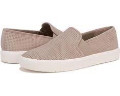 Vince Blair Slip-On Sneakers Casual Beige Slip-on Walking Shoes, Beige Slip-on Sneakers For Everyday, Comfortable Beige Textile Slip-on Sneakers, Comfortable Brown Slip-on Sneakers For Spring, Casual Slip-on Sneakers With Removable Insole For Walking, Beige Leather Slip-ons With Perforated Toe Box, Beige Slip-on Sneakers With Textured Sole For Summer, Comfortable Beige Slip-on Sneakers With Rubber Sole, Beige Suede Sneakers For Everyday Wear