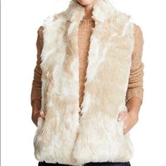 Vest Style, Waist Length Style Sleeveless, Hook At Front, Side Pockets 100% Polyester Sleeveless Beige Outerwear For Layering, White Fall Vest Outerwear, Sleeveless Outerwear With Faux Fur Lining For Fall, Sleeveless Fall Outerwear With Faux Fur Lining, Chic Sleeveless Outerwear With Faux Fur Trim, Chic Faux Fur Vest For Fall, White Sleeveless Outerwear For Layering, Sleeveless Faux Fur Vest For Fall, Sleeveless Outerwear With Faux Fur Trim For Fall