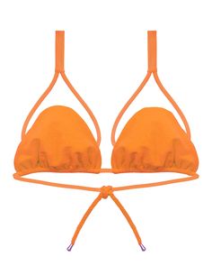 This tie back orange bikini top is the perfect addition to your swim wardrobe! Made from luxe, sustainable fabric and featuring a cheeky cut out, it's adjustable to fit any cup size. Don't wait - order yours today! Soak up the sun in this plus-size bikini top from our extended size swimwear collection. Hilary MacMillan Cut-Out Bikini Top | Orange | Swimsuits | Materials & Care Instructions: ['78% Nylon, 22% Elastane', 'Imported'] Orange Swimwear With Built-in Bra For Summer, Adjustable Solid Swimwear With Padded Cups, Adjustable Solid Swimwear With Bra Friendly Design, Orange Swimwear With Adjustable Straps For Pool, Orange Summer Swimwear With Adjustable Straps, Orange Seamless Swimwear For Beach, Orange Seamless Swimwear For The Beach, Orange Underwire Swimwear For Beachwear, Orange Underwire Beachwear Swimwear