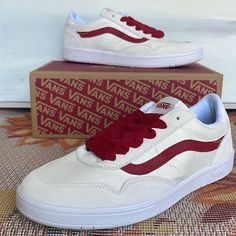 New In The Box Authentic Women’s Vans Cruze Too Cc 90s Retro Blanc De Blanc Vn000cmtjvy Sneakers Vans Men, Vans Red, Shoes Vans, 90s Retro, Mens Vans, Womens Vans, Vans Shoes, The Box, Womens Shoes Sneakers