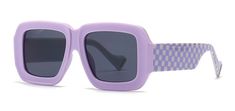 Expertly crafted for stylish women, our Retro Square Sunglasses feature a unique checker square design that adds a vintage touch. With UV 400 protection, these shades come in a variety of bold colors including Black, Orange, Pink, Blue, and Light Yellow. Upgrade your eyewear game with these fashionable and functional sunglasses. Anti-UV grade: UV400 Retro Square Sunglasses With Uv Protection, Trendy Purple Sunglasses With Square Frame, Casual Square Glass Sunglasses, Trendy Purple Square Frame Sunglasses, Trendy Purple Glass Sunglasses, Trendy Square Sunglasses With Glass Material, Trendy Square Glass Sunglasses, 60s Style Mini Dress, Retro Square Sunglasses