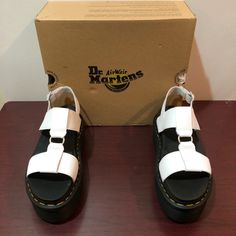 Brand - Dr Martens Sandals Name - Francis Color - White Material- Hydro Leather Size - Women’s 9 Heel Height - 2 Inches (See Last Picture For Details) White Leather Heels With Buckle Closure, Modern White Wedge Sandals With Heel Strap, Modern White Ankle Strap Sandals, White Ankle Strap Sandals With Removable Insole, Modern White Open Toe Wedge Sandals, Casual White Heels With Buckle Closure, White Sandals With Leather Footbed For Spring, White Leather Footbed Sandals For Spring, White Synthetic Sandals With Removable Insole