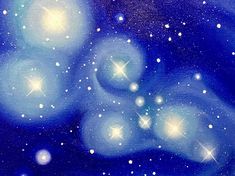 an oil painting of stars in the night sky