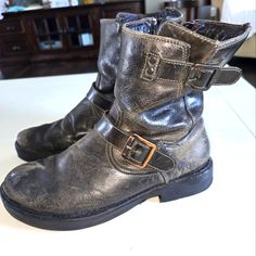 Great Boots. Brand New Resole Was $150. Casual Leather Moto Boots With Buckle, Grunge Leather Moto Boots With Round Toe, Casual Snip Toe Boots With Buckle Closure, Boots For Men, Buckle Boots, Aldo Shoes, Boots Men, Men's Shoes, Shoe Boots