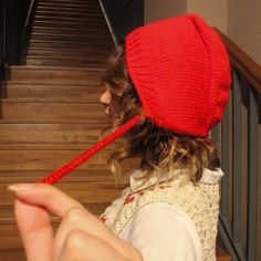 Hand Knitted Red Bonnet, Winter Warm Hat, Crochet Beanie, Unisex Knitted Bonnet, Aviator Beanie for Women, Gift for Her - Etsy Knitted Bonnet, Hat Crochet, Crochet Beanie, Warm Winter, Hand Knitting, Gift For Her, Winter Hats, Crochet Hats, Gifts For Her