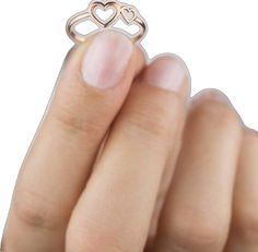 Rose Gold Rings For Valentine's Day, Rose Gold Heart Charm Promise Ring, Rose Gold Heart Cut Diamond Ring, Rose Gold Heart Ring For Gift, Rose Gold Heart Cut Ring For Gift, Rose Gold Heart Ring With Charm For Promise, Valentine's Day Double Heart Rings, Rose Gold Heart Ring Valentine's Day Gift, Rose Gold Sterling Silver Heart Ring For Valentine's Day