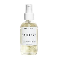 The perfect light and ultra-nourishing body oil that smells heavenly, whisking you away to the tropics with a single drop. Used in Hawaiian beauty rituals for decades, Coconut has more healing benefits than we can count. Our Coconut Body Oil, formulated with Fractionated Coconut Oil, Coconut Pulp Co2 Extract and a hint of natural tropical florals, helps to hydrate skin, soothe inflammation (making it especially perfect post-shaving), and even tone/texture for glowing skin all year long. Created Coconut Oil Packaging, Body Oil Packaging, Coconut Body Oil, Female Products, Sugar Soap, Body Oil Spray, Tropical Florals, Herbivore Botanicals, Beauty Rituals