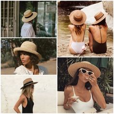 Stay Protected From The Sun In This Stylish Straw Hat. Natural Boater Hat For Day Out, Classic Short Brim Hat For Beach Season, Summer Boater Hat With Short Brim, Beachy Boater Hat With Short Brim For Day Out, Classic Summer Boater Hat For Beach, Vacation Straw Hat, One Size Fits Most, Beachy Short Brim Straw Hat, Trendy Natural Hats For Warm Weather, Chic Vacation Hats For Warm Weather