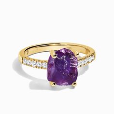 About This Ring
Rugged and bright, this electric purple beauty brings style and soul to anyone who wears it. Our authentic Moon Magic Raw Crystal Ring - Ritzy Amethyst remains au naturel while a row of genuine White Zircon adds that extra polish.   Details
- Genuine, untreated Raw Amethyst- White Zircon Embellishments- Stone Length: 0.31" - 0.39" (8-10mm)- Stone Width: 0.28" - 0.35" (7-9mm)- Stone Height: 0.26" - 0.28" (6.5-7mm)- Cut: Raw & Untreated- Gem authenticity approved by GIAHow To Style Electric Purple, Raw Crystal Ring, Measure Ring Size, Raw Amethyst, Amethyst Gem, Meaningful Jewelry, Moon Magic, Crystal Ring, February Birth Stone