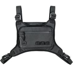 an image of a back pack with straps on the front and shoulder strap attached to it