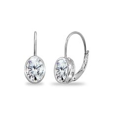 PRICES MAY VARY. FEATURE - The perfect accesory for any occasion, these drop earrings are a beautiful addition to any jewelry collection. These dangling earrings showcase sparkling 7x5mm oval-cut cubic zirconia stones in a polished bezel setting. CRAFTED - These earrings secure by leverbacks and are crafted of fine sterling silver. CARE - Keep from water cosmetics & chemical product. Clean with microfiber cloth PACKAGING - Jewelry packaged with a nice pouch ready for gifting. ABOUT – We offer a Formal Oval Earrings With Bezel Setting, Formal Oval Bezel Set Earrings, Elegant Oval Earrings With Bezel Setting, Oval Hypoallergenic Jewelry For Anniversary, Hypoallergenic Oval White Gold Jewelry, Hypoallergenic Oval Jewelry For Anniversary, Hypoallergenic White Gold Oval Jewelry, Classic Oval Hypoallergenic Jewelry, Classic Hypoallergenic Oval Jewelry