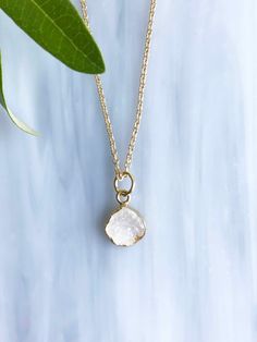 Moonstone druzy pendant necklace, druzy pendant necklace, druzy necklace, druzy jewelry, white moonstone necklace Length of the necklace is 16 inches Dainty White Necklace With Moon Charm, White Minimalist Round Pendant Crystal Necklace, Minimalist White Round Pendant Crystal Necklace, White Dainty Crystal Necklace With Natural Stones, Dainty White Crystal Necklace With Natural Stones, Minimalist White Gemstone Necklace, White Crystal Pendant Necklace With Moon Charm, White Moonstone Necklace With Adjustable Chain, White Moonstone Pendant Crystal Necklace