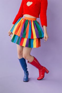 Magic Skirt, Rainbow Skirt, Rainbow Magic, Wearing Color, Child Love, Inner Child, Color Combo, The Rainbow, Color Combos