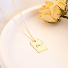 Gold Dad Necklace - Silver Dad Necklace -  Dad Mens Pendant - Everyday Necklace - Father Day Gift from Daughter - Gift For Men, Gift For Dad P E A R L E O ∙ J E W E L R Y  ♡ PEARLEO: The Pearl Beneath the Sea and the Lion in the Sky:  Jewelry design inspired by nature ♡  M A T E R I A L ♡ High Quality Handmade 925 Sterling Silver ♡ 14K Gold Plated and 14K Rose Plated P R O C E S S I N G ∙ T I M E ♡ Our jewelry is ready to ship in 3 - 5 business days. If you have custom-made items in your order, they will be shipped separately (for U.S. orders only). Please check our homepage for the most up-to-date shipping times. O T H E R ∙ I N F O R M A T I O N ♡ All items are beautifully packaged in elegant, reusable jewelry boxes, making them perfect for gift-giving. We care about the environment with Dad Necklace, Sky Jewelry, Everyday Necklace, Mens Pendant, Daughter Gifts, Gift For Dad, Schmuck Design, Gift For Men, Necklace Silver