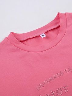 ⚡Buy 2024 Short Sleeve Lettering Embroidered Slim-Fit Crop Top Pink M under $15.00 in Tops&Tees at AnotherChill.com Online. Style: Casual/Street. Fabric Content: Polyester. Fit Type: Slim Fit. Neckline: Crew Neck. Sleeve Length: Short Sleeve. ✓2024 S/S OUTFITS. Check reviews and buy Short Sleeve Lettering Embroidered Slim-Fit Crop Top today. Korean Princess, Baggy Dresses, Crop Top Pink, Slim Fit Crop Top, 2000s Outfits, Mini Dress Formal, Pink M, Cutout Dress, Long Blouse