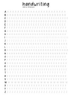 Handwriting Templates: Free Downloads & Resources Handwriting Templates, Improve Handwriting Worksheets, Handwriting Styles To Copy, Rozpoznawanie Liter, Handwriting Template, Alphabet Practice Sheets, Handwriting Worksheet, Hand Lettering Practice Sheets