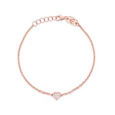 Design A bezel wrapped heart shape diamond on a diamond cut chain. The sweetest gift. Details & Dimensions - 0.25 carats- Adjustable 6.25" - 6.75" length Valentine's Day Rose Gold Diamond Bracelet, Rose Gold Diamond Heart Bracelet In Fine Jewelry Style, Rose Gold Diamond Heart Bracelet Fine Jewelry, Rose Gold Heart-shaped Bracelet For Anniversary, Rose Gold Heart-shaped Diamond Bracelet, Elegant Rose Gold Heart Cut Bracelet, Rose Gold Diamond Heart Bracelet For Valentine's Day, Fine Jewelry Rose Gold Heart Diamond Bracelet, Heart-shaped Rose Gold Diamond Bracelet For Anniversary