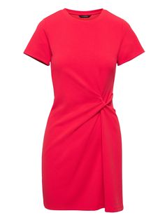 Elegant Fitted Dress With Gathered Waist, Chic Workwear Dresses With Gathered Waist, Chic Dresses With Gathered Waist For Work, Elegant A-line Dress With Gathered Waist, Fitted Spring Dress With Knot Detail, Chic Stretch Dress With Pleated Waist, Chic Dresses With Knot Detail For Work, Chic Fitted Dress With Knot Detail, Chic Formal Dress With Knot Detail