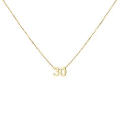 PRICES MAY VARY. Cute Number Necklace - Gold Number 30 necklace is designed for you and your lovely daughter. Each number is unique to different people. It can represent the month of birth, age, anniversary, lucky number... Even just because you like it. The best gift for your daughter, granddaughter. Stainless Steel Necklace - Made of 18k gold plated stainless steel, skin touch is not allergic, nickel free, lead free, and hypoallergenic. The high quality chain and dainty number pendant are very Number 30, Pendant Choker Necklace, Good Birthday Presents, Number Necklace, Pendant Choker, Gold Number, Lucky Number, Gifts For Your Mom, Birthday Jewelry Gift