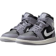 Product Details About This Item Care Instructions: Machine Wash Sole Material: Rubber Outer Material: Leather Closure Type: Lace-Up Note: They Are More Narrow Fit Jordan 1 Mid Women, All Nike Shoes, Nike Air Jordan 1 Mid, Womens Air Jordans, Lucky Green, Jordans Women, Cement Gray, Nike Air Jordan 1, Jordan 1 High